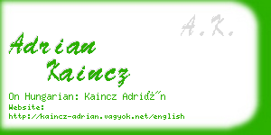 adrian kaincz business card